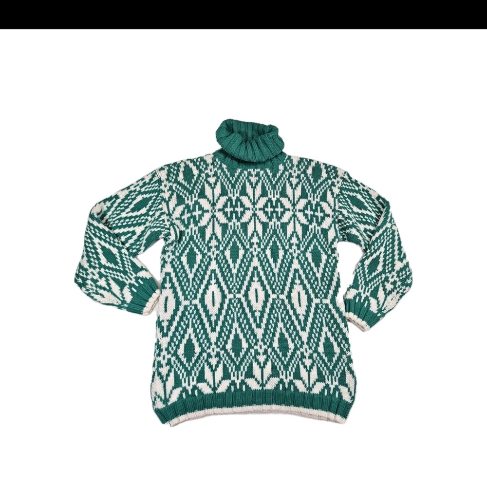 Vintage Persuasion Womens Medium Made In British Crown Colony Green Sweater